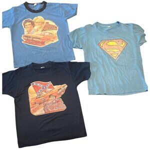 Vintage single stitch 80-70s Underoos The Dukes Of Hazzard  Superman T-Shirts